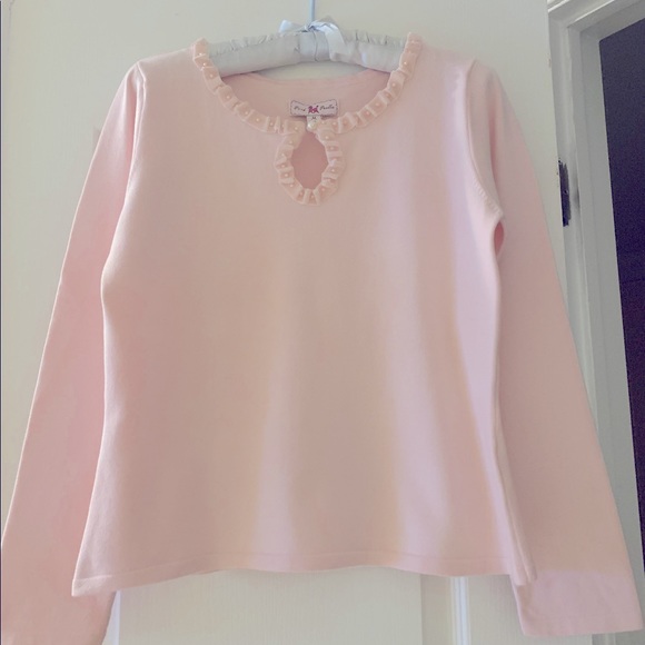 Pink Ribbon & Pearl Long Sleeve Sweater - Picture 2 of 2